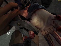 She slumped down, unconscious