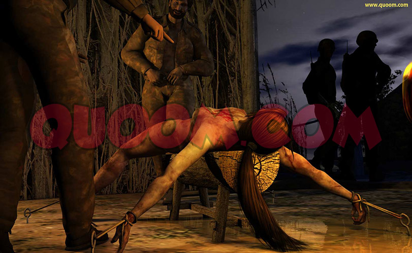 The sudden pain making her groan