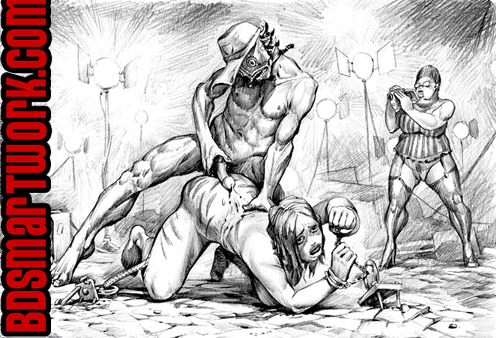 As he drove his cock into her juicy cunt over