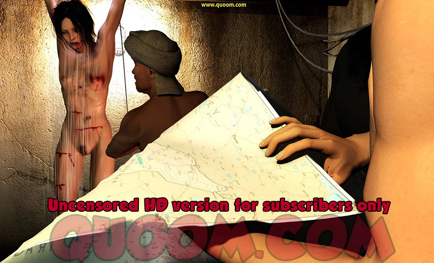 The men left the gags deep in their throats and their hoods over their heads