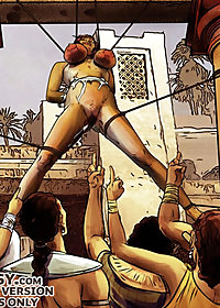 He lifted his flogger and slapped her on the open cunt a dozen times pic 3