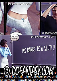 Training haughty, stuck up teacher Alicia Banks into his personal, unwilling, and comically aroused slave pic 6