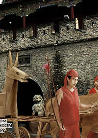 They agreed that it would be a pity to waste such a pretty rebel and they spent the night fucking her pic 2