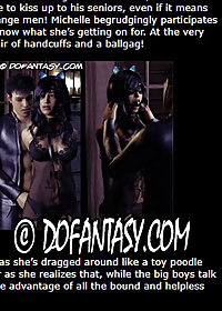 Discovering that Michelle has been left tied up in a closet, he makes a deal with her to clean the house pic 5