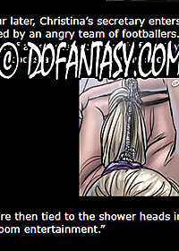 The horny mob tackles her and she is reassigned from the position of a secretary to a lowly fuck toy pic 7